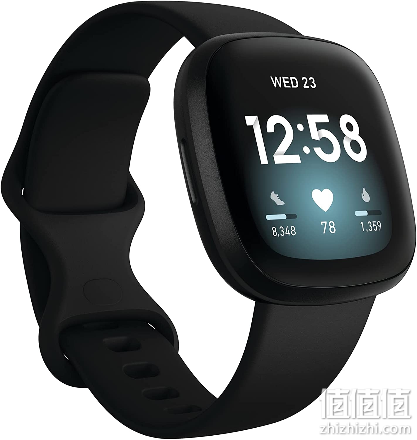 Fitbit Versa 3 Health & Fitness 智能手表，带 GPS、24/7 心率、语音助手和电池续航长达 6 天，黑色