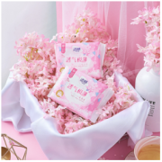 Ladycare 洁婷 棉柔卫生巾樱花装日夜用套装透气超薄12包 72片（245mm*54 420mm*8 180mm*10）