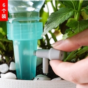 家用自动浇花器带开关控制阀门滴水器出差旅行懒人浇花工具 6个装（颜色随机）
