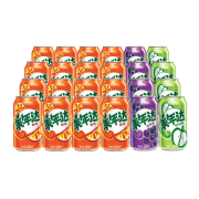 PLUS会员：美年达 Mirinda 汽水可乐 混入装 橙味330ml*16罐+葡萄味330ml*4罐+青苹果味330ml*4罐*2件