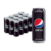 pepsi 百事 无糖黑罐 碳酸饮料 细长罐 330ml*12罐