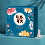 华美广式月饼散装蛋黄白莲蓉红豆水果味中秋节送人糕点团购300g