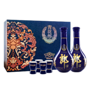 PLUS会员：LANGJIU 郎酒 青花郎酒 天宝洞藏 陈酿 53%vol 酱香型白酒 500ml*2瓶 礼盒装