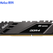 Netac 朗科 越影系列 DDR4 3200MHz 台式机内存 马甲条 黑色 8GB