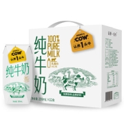 天猫超市 认养一头牛 全脂纯牛奶 200g*12盒