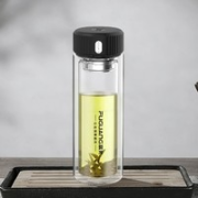 富光 双层透明玻璃水杯 320ml