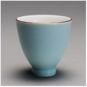 容山堂 陶瓷祥和茶杯 精锐蓝 4 9x5x2.2cm 小号品茗杯功夫茶具