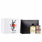 降价！YVES SAINT LAURENT LIBRE自由之水香水3件套装 (自由之水女士香水50ml+口红#Nuance 105+化妆包）
