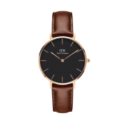 PLUS会员：丹尼尔惠灵顿（DanielWellington）dw手表32MM时尚腕表 玫瑰金黑盘/DW169
