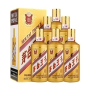 PLUS会员：MOUTAI 茅台 金王子酒 53%vol 酱香型白酒 500ml*6瓶 整箱装