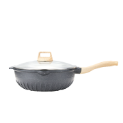 EWIWE 不粘锅麦饭石炒锅31cm/复合锅底 炉具通用型