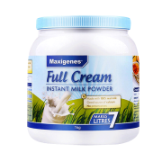 plus会员：美可卓Maxigenes 高钙全脂成人奶粉 蓝胖子 1kg＊2件