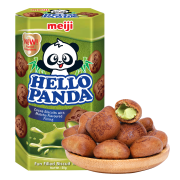 凑单品、pkus会员：meiji 明治 熊猫夹心饼干 抹茶味 50g