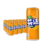 限地区: 芬达 Fanta 橙味汽水 330ml*24罐 *2件