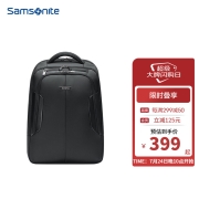 Samsonite/新秀丽双肩包男 商务时尚简约电脑包轻盈超大容量男士背包BP0 BP0010黑色