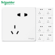 Schneider Electric 施耐德电气 皓呈系列 开关插座 斜五孔十只装