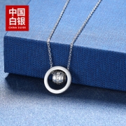 中国白银 路路通项链 S925银项链吊坠