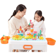 BLOKS 布鲁可积木 积木桌系列 80301 大颗粒积木桌+齿轮乐园