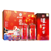 有券的上：泸州老窖 浓香型白酒 52度虎年老头曲礼盒 500ml*2*2件