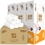 京东极速版：清风 无芯卷纸 4层70克10卷 3提