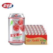 有券的上：宏宝莱 东北老汽水荔枝汽水饮料 330ML*24罐整箱*2件