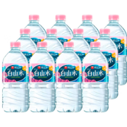 口感清爽！白山水 饮用水天然矿泉水 1L*12瓶