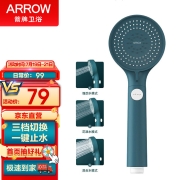 箭牌卫浴（ARROW）箭牌淋浴增压花洒喷头家用卫生间挂墙式沐浴大淋浴喷头 古典绿一键止水手持花洒