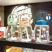 京东极速版：手提大容量塑料大肚杯   1100ml