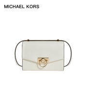 MK 女包 迈克·科尔斯 MICHAEL KORS Hendrix系列 白色皮质迷你款单肩斜挎包 32F0G1HC0L OPTIC WHITE