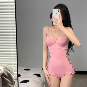 刘小鱼 女子连体两件套泳衣