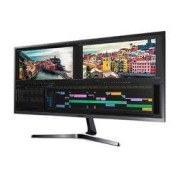 SAMSUNG 三星 34英寸21:9带鱼屏2K分辨率可壁挂灵妙高清电脑显示器S34J550WQC 黑色