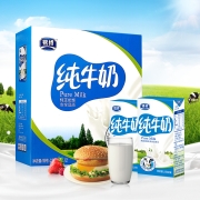 银桥 利乐砖纯牛奶250ml*12 礼盒装*3件