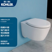 科勒家用壁挂式马桶挂墙坐便器水箱嵌入式墙排直冲悬挂式马桶座便器K-25255T 海德丽气动水箱+缸体+气动面板+缓降盖板