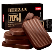 比比赞 纯黑巧克力板块 约20包 共100g