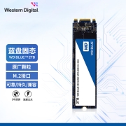 西部数据（WD) 2T SSD固态硬盘 SATA总线M.2接口 Blue系列 3D技术 高速读写 大容量 五年质保