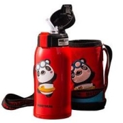 BEDDYBEAR 杯具熊 踏浪红熊猫 儿童保温杯 复古萌宠款 316不锈钢600ml