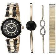 ANNE KLEIN 女士石英表+手镯套装 AK/3286BKST 到手246.46元
