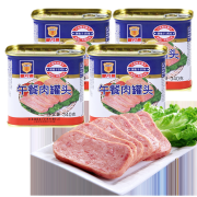 PLUS会员：MALING 梅林 午餐肉罐头 340g*4