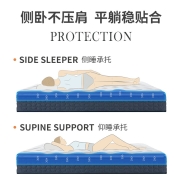 梦神2cm乳胶床垫  软硬双面睡感椰棕床垫席梦思 独立袋装弹簧床垫 加厚垫床垫1.8米*2米酒店床垫 妙可尔尊享