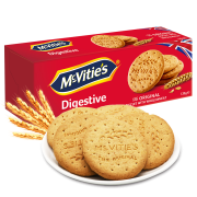 麦维他（Mcvitie's）原味全麦粗粮酥性消化饼干120g *4件