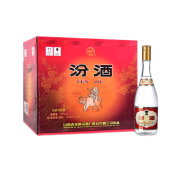 PLUS会员：汾酒 黄盖玻汾 53度 清香型白酒 475mL *12瓶 整箱装