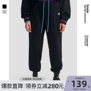 【玩具总动员】bosie2022年夏季新款卫裤男情侣撞色罗纹腰头卫裤