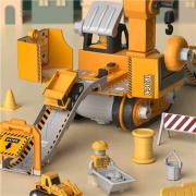 源乐堡 儿童玩具车DIY拆卸轨道工程车套装 电动版49.9元包邮（需用券）