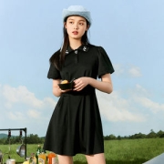 PEACEBIRD 太平鸟 女士法式优雅连衣裙