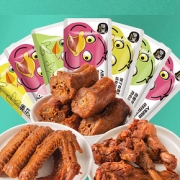 老卤烤鸭翅根鸭脖开袋即食装10袋