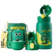 BEDDYBEAR 杯具熊 魔法恐龙（免费刻字）儿童保温杯带吸管儿童水杯316不锈钢内胆630ml