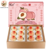 PLUS会员：阳山水蜜桃 白凤桃子礼盒装 净果4斤+