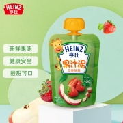 亨氏 (Heinz) 苹果草莓水果泥120g（婴儿辅食 果泥 儿童果汁泥 宝宝辅食添加初期-36个月适用）