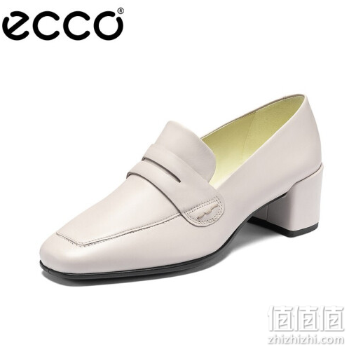 爱步(ECCO)女鞋 高跟鞋粗跟方头单鞋女小皮鞋高跟鞋