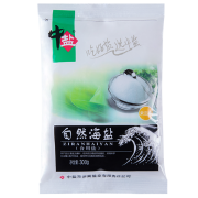 中盐 自然海盐 无碘盐300g *2件
